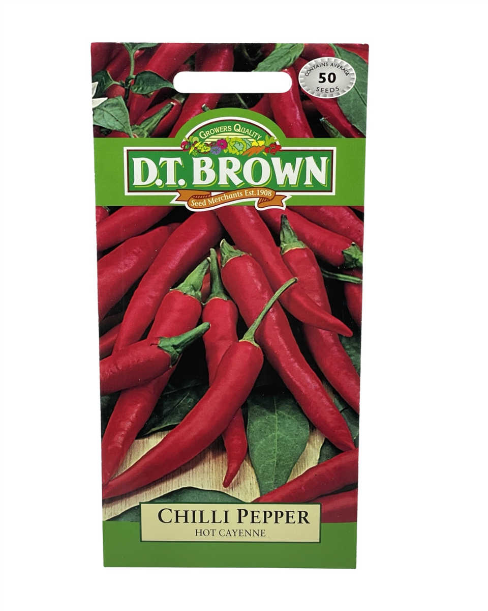 D.T. Brown Seeds - Chilli Pepper Hot - 50 Seed Pack view 2