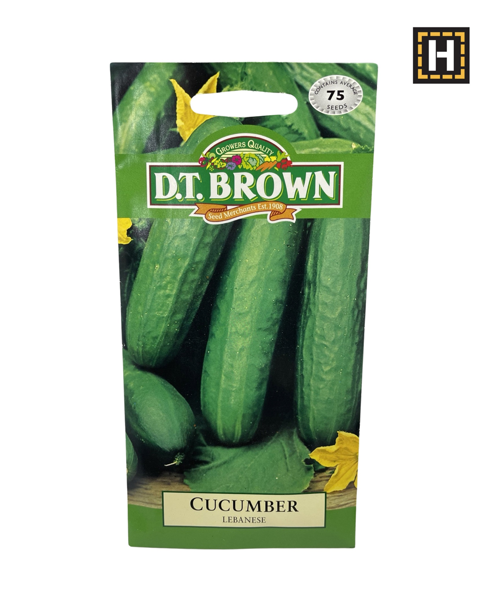 D.T. Brown Seeds - Cucumber Lebanese - 75 Seed Pack view 2
