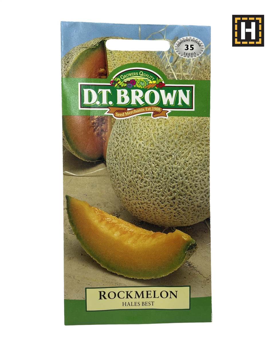 D.T. Brown Seeds - Rockmelon Hales Best - 2000 Seed Pack view 2