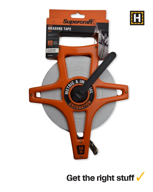 Supercraft 50 metre long tape measure reel
