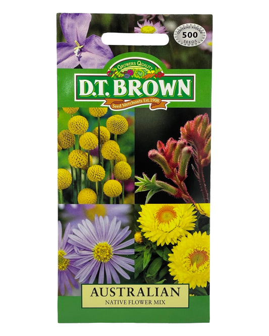 D.T Brown Australian Native Flower Mix Seeds 500 Pack