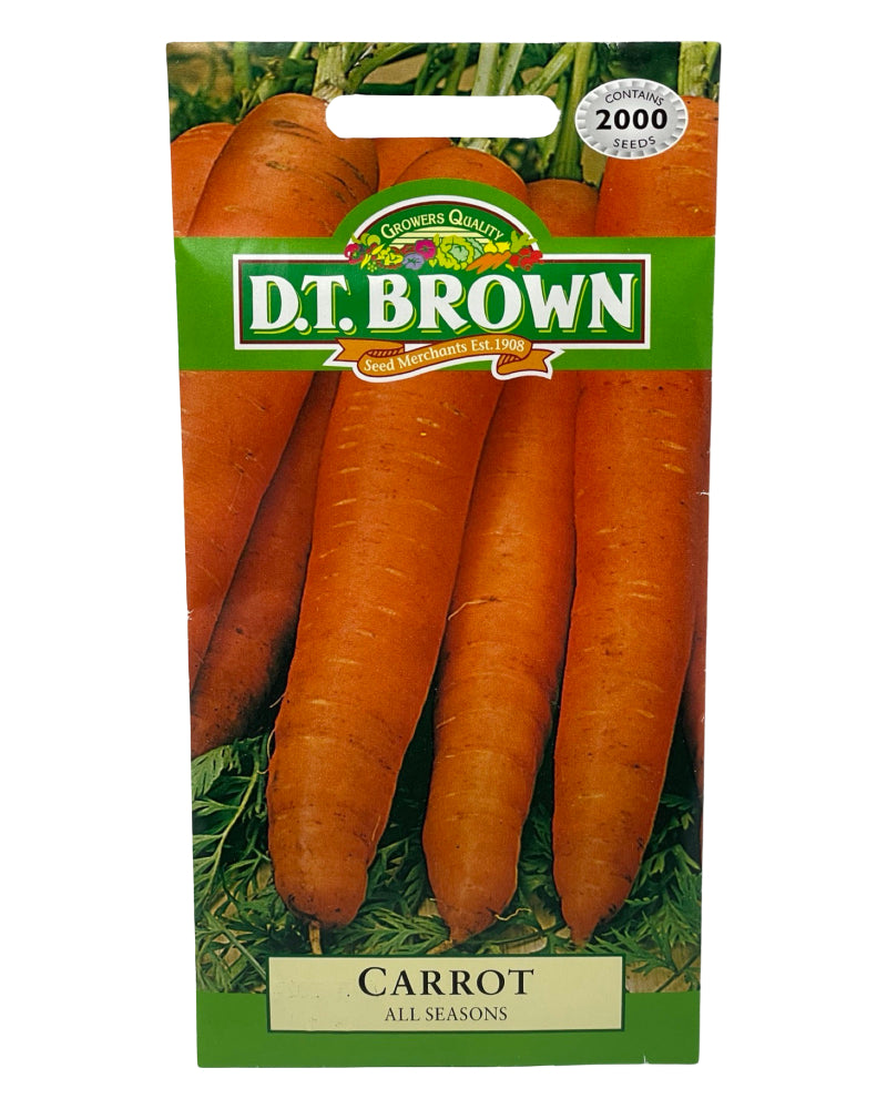 D.T Brown Carrot All Season Seeds 2000 Pack