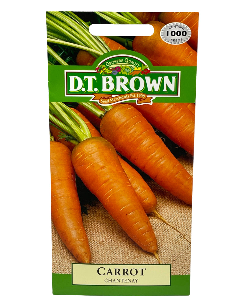 D.T Brown Carrot Chatenay Seeds 1000 Pack