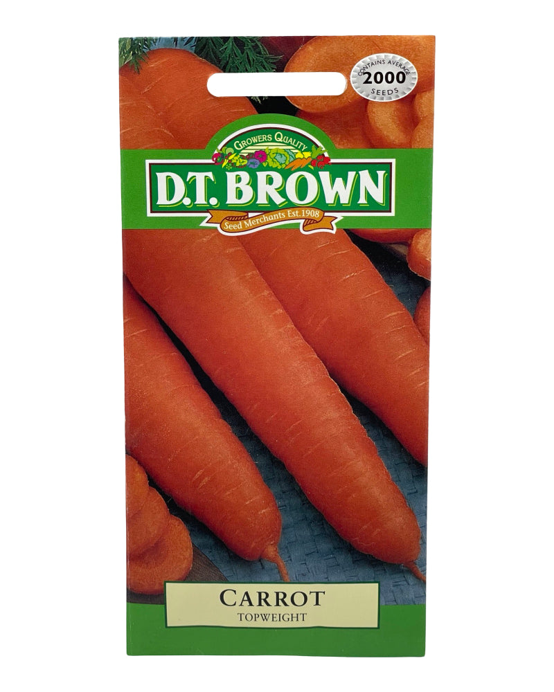 D.T Brown Carrot Topweight Seeds 2000 Pack