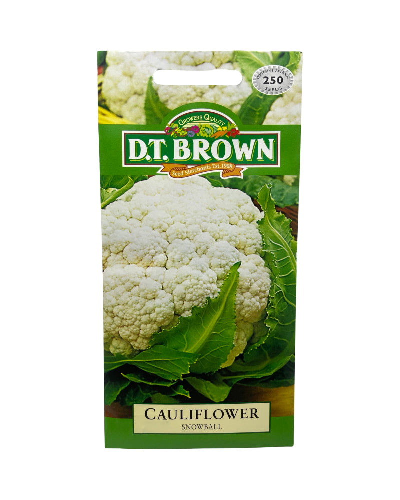 D.T Brown Cauliflower Snowball Seeds 250 Pack
