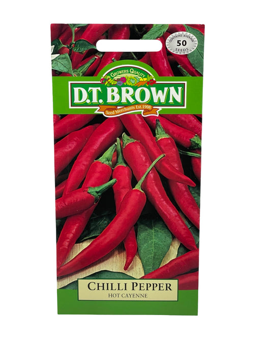 D.T Brown Chilli Pepper Hot Seeds 50 Pack