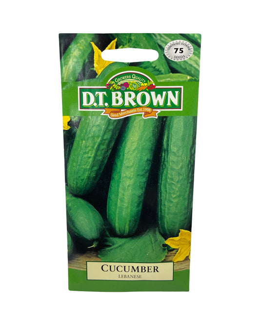 D.T Brown Cucumber Lebanese Seeds 75 Pack