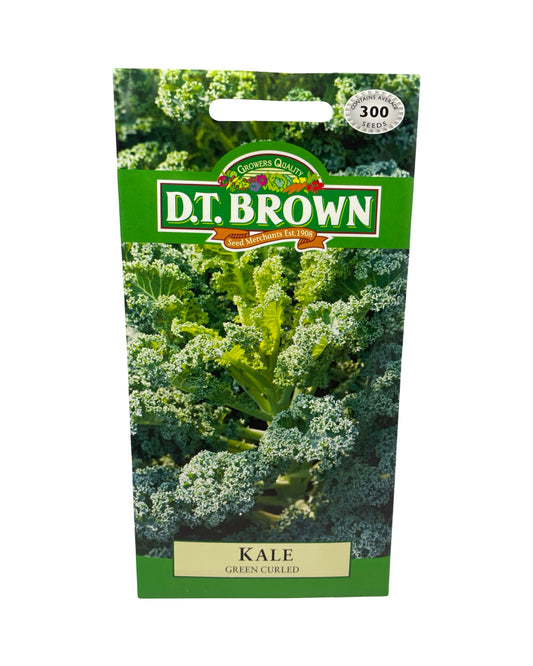 D.T Brown Kale Green Curled Seeds 300 Pack