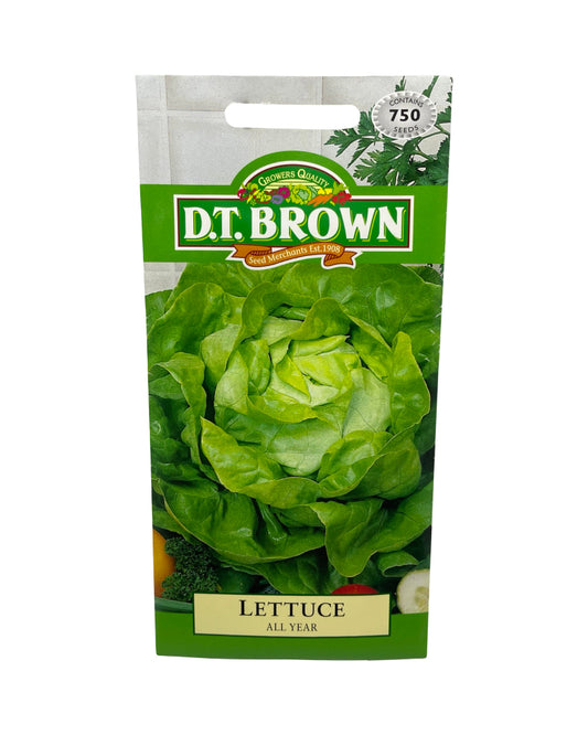 D.T Brown Lettuce All Year Seeds 750 Pack