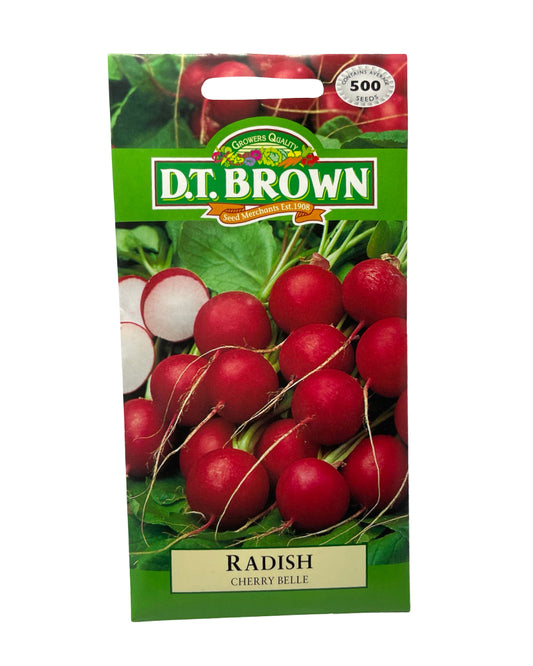 D.T Brown Radish Cherry Belle Seeds 500 Pack