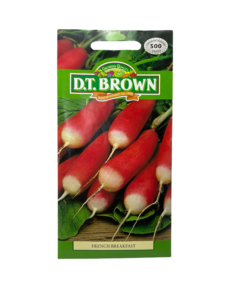 D.T Brown Radish French Breakfast Seeds 500 Pack
