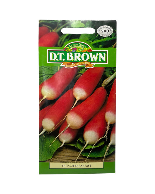 D.T Brown Radish French Breakfast Seeds 500 Pack