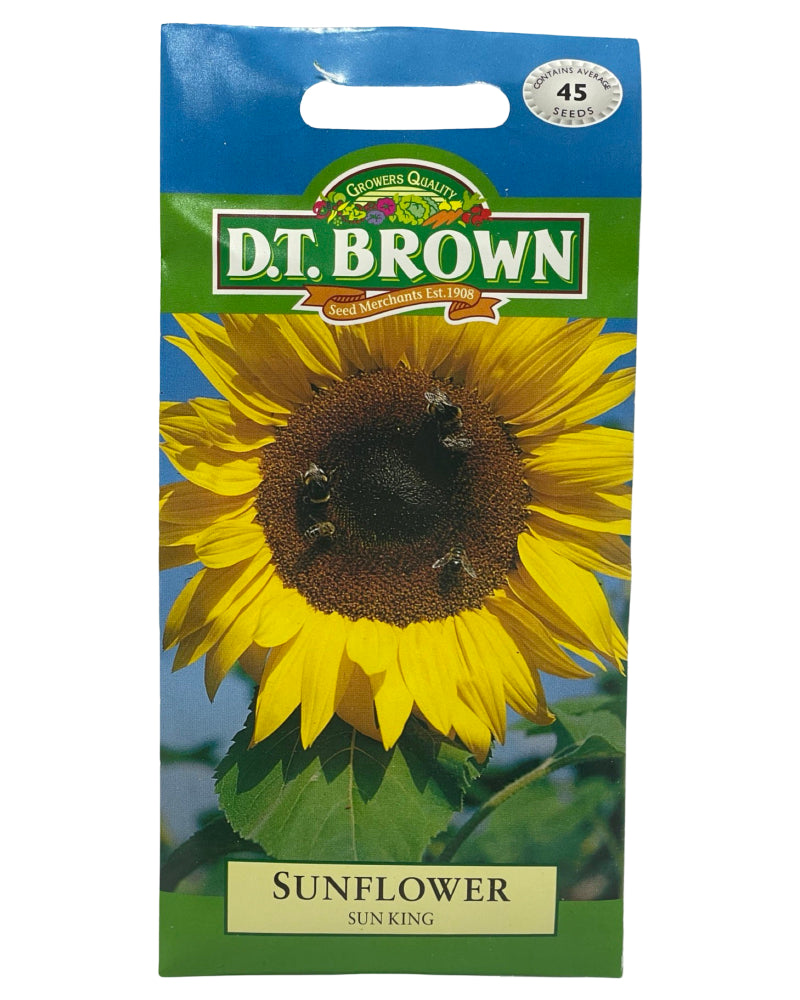 D.T Brown Sunflower Sun King Seeds 45 Pack