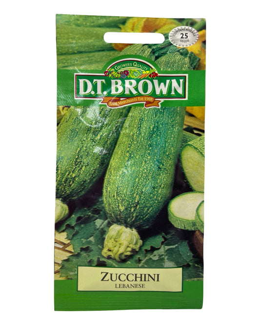 D.T Brown Zucchini Lebanese Seeds 25 Pack