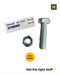 Macsim 3/8 x 1 1/2 HEX BOLT & NUT Zinc Plated