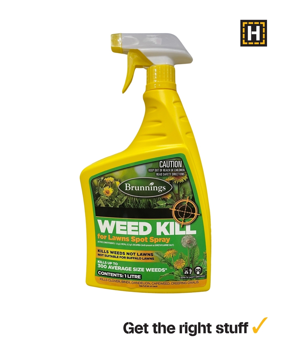 Brunnings Weed Kill For Lawns Spot Spray RTU 1L