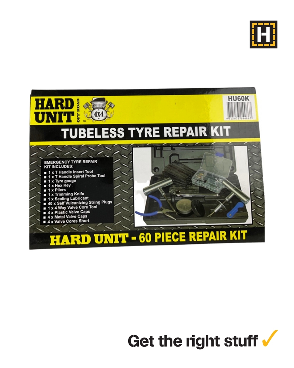 Hard Unit 60 Piece Tubeless Tyre Repair Kit