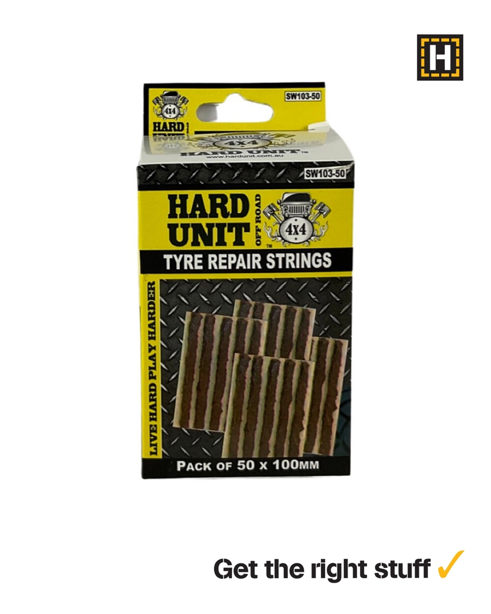 Hard Unit Tubeless Tyre Repair Strings 4 inch 50 Pack