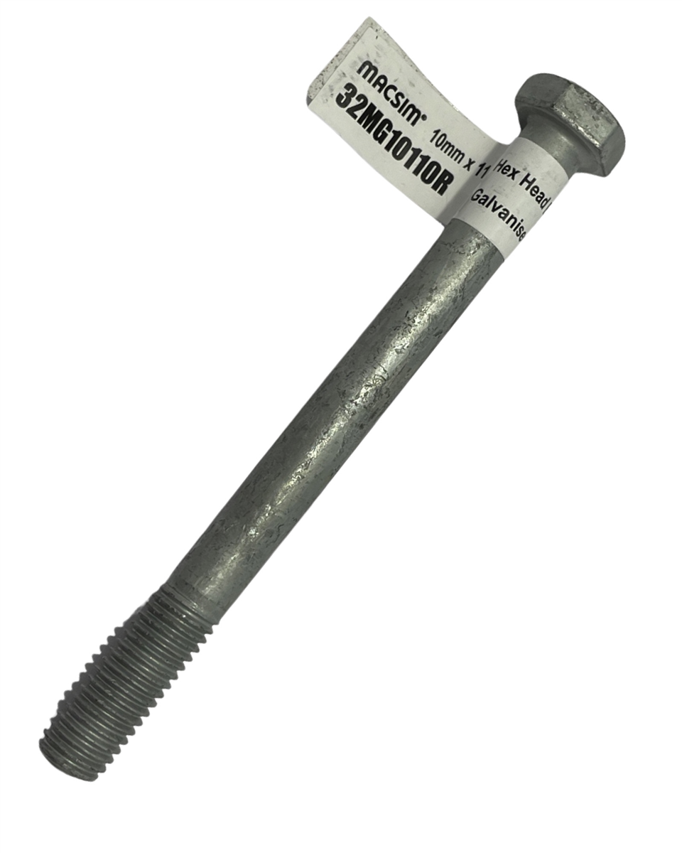 Macsim M10 x 110mm Galvanised Hex Bolt & Nut