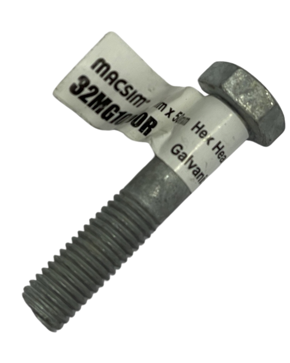 Macsim M10 x 50mm Galvanised Hex Bolt & Nut