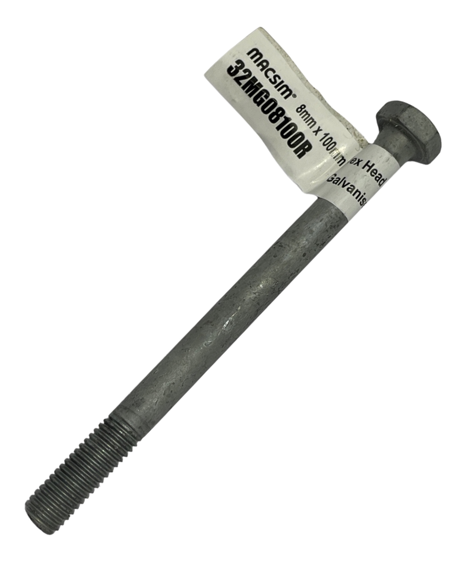 Macsim M8 x 100mm Galvanised Hex Bolt & Nut