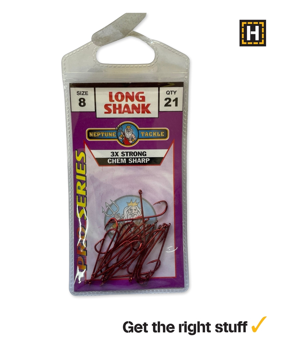 Neptune Tackle Long Shank Hook SZ 4 QTY 16