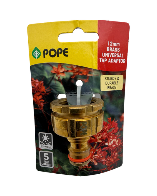 Pope 12mm brass universal garden tap adaptor