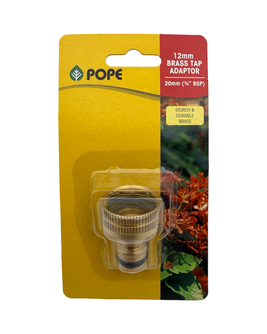 Pope 12mm solid brass garden tap adaptor