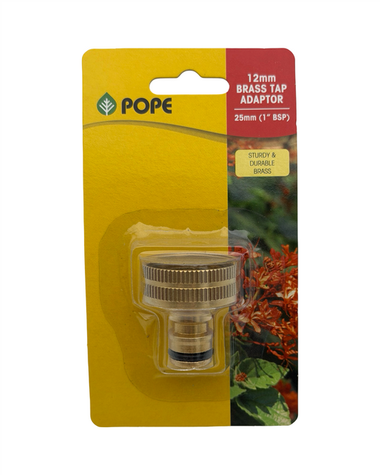 Pope 12mm to 25mm BSP brass tap adaptor