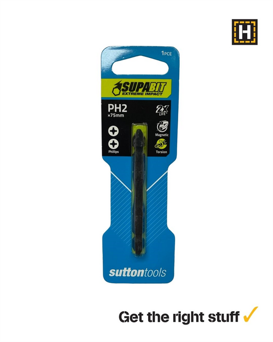 Sutton Supatorq Phillips PH2 Double-Ended Impact Bit 65mm 2 Pack