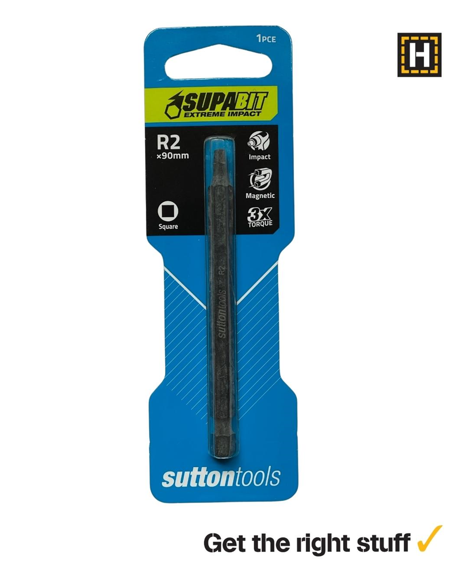 Sutton Supatorq Square Robertson SQ2 Impact Bit 100mm 2 Pack