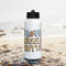 Hydrate & Wag  - Stainless steel water bottle with a straw lid