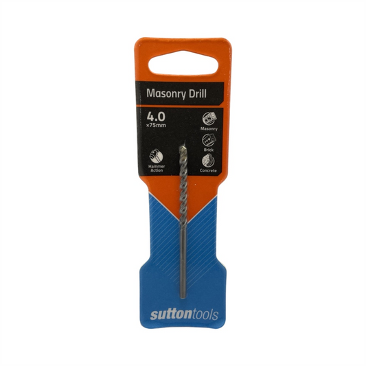 Sutton D600 Masonry Drill Bit 4.0mm x 75mm Straight Shank