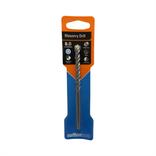Sutton D600 Masonry Drill Bit 8.0mm x 120mm Straight Shank