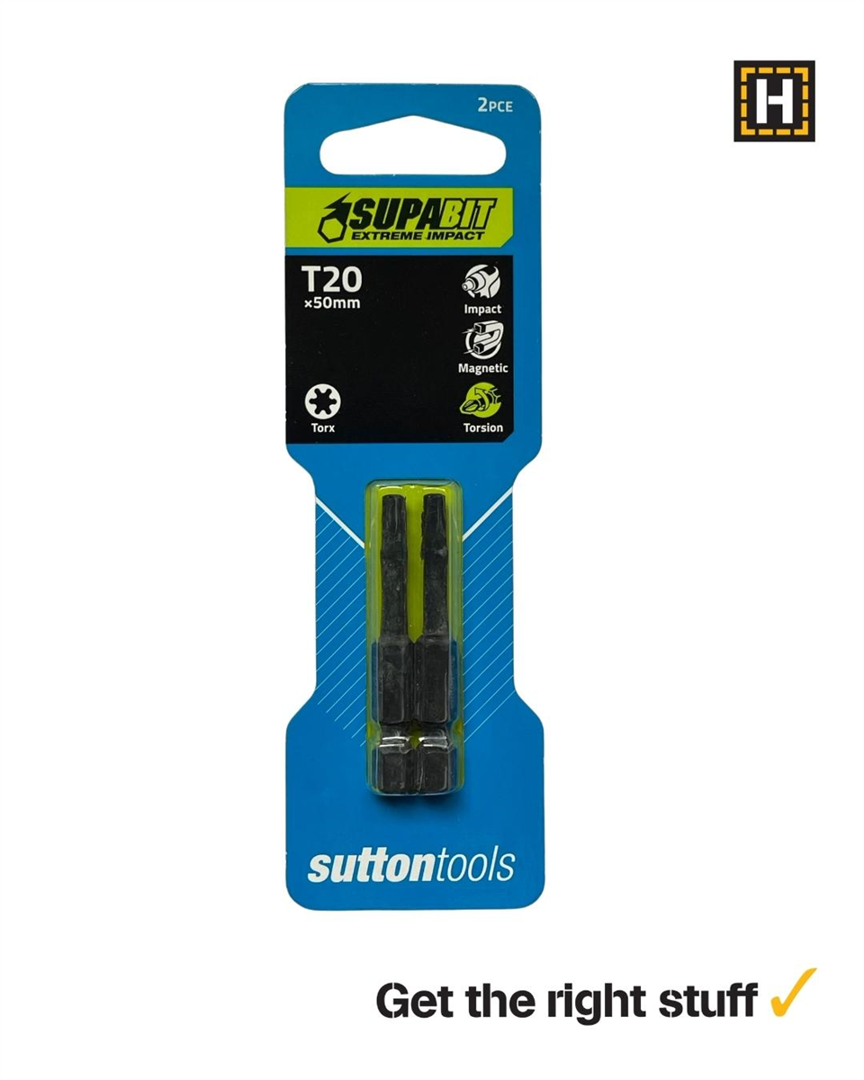 Sutton Supatorq Torx TX20 Impact Bit 50mm 2 Pack