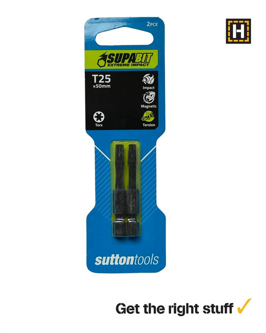 Sutton Supatorq Torx TX25 Impact Bit 50mm 2 Pack
