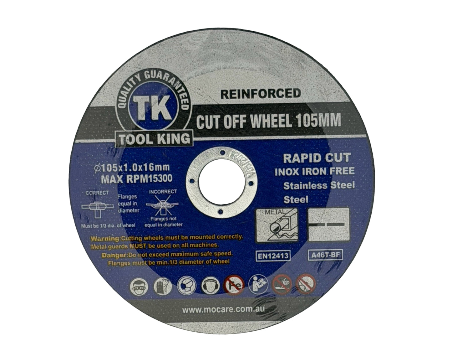 ToolKing Cut Off Wheel 100mm 4 Inch - Pack of 5