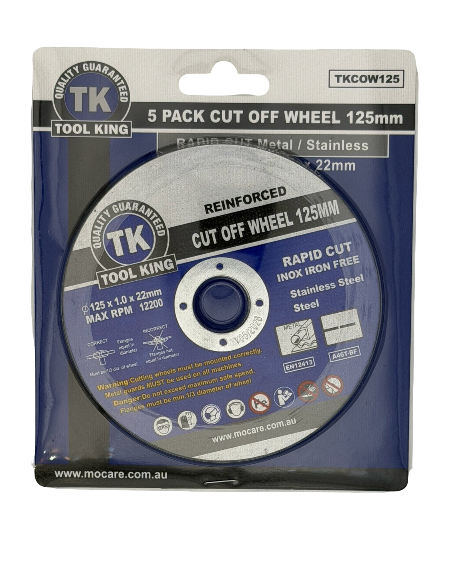 ToolKing Cut Off Wheel 125mm 5 Inch - Pack of 5