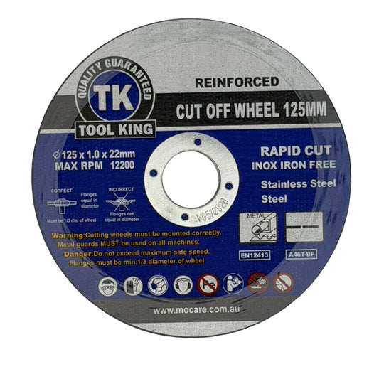 ToolKing Cut Off Wheel 125mm 5 Inch - Pack of 5