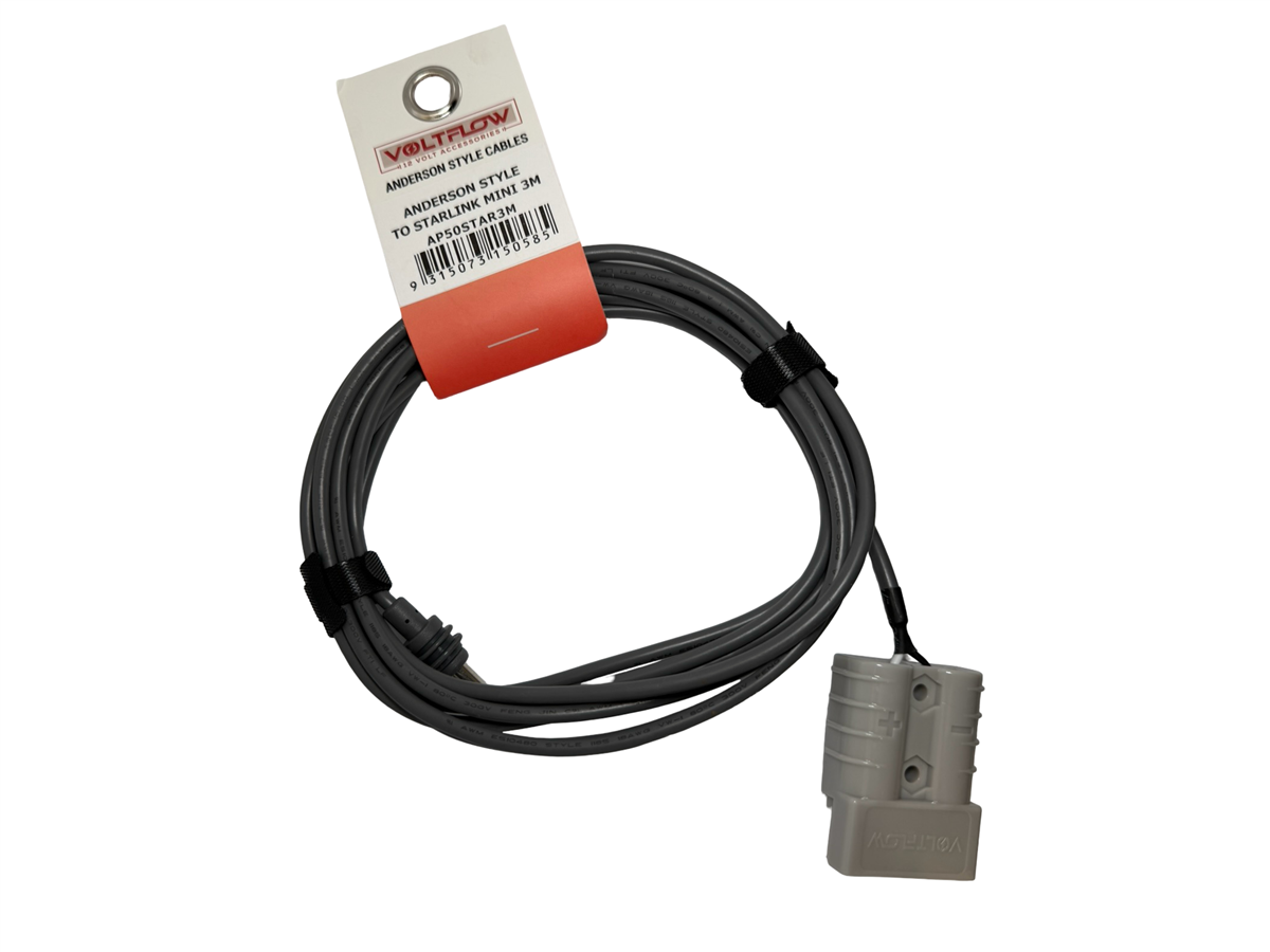 VoltFlow 3m Anderson 50A to Starlink Mini DC power cable