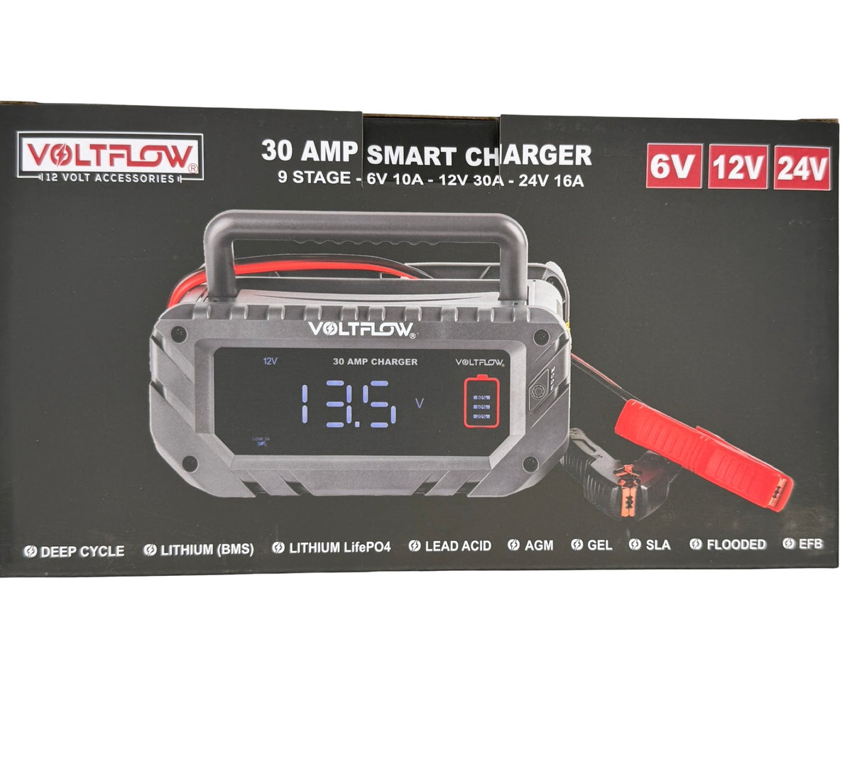 Voltflow - Battery Charger 30AMP 6/12/24V view 3