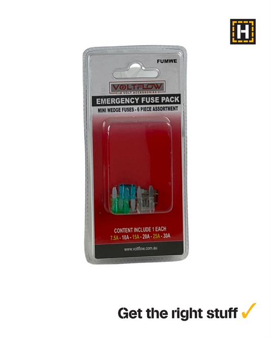 Voltflow-Emerg Mini Blade Fuse Kit 6 Pce