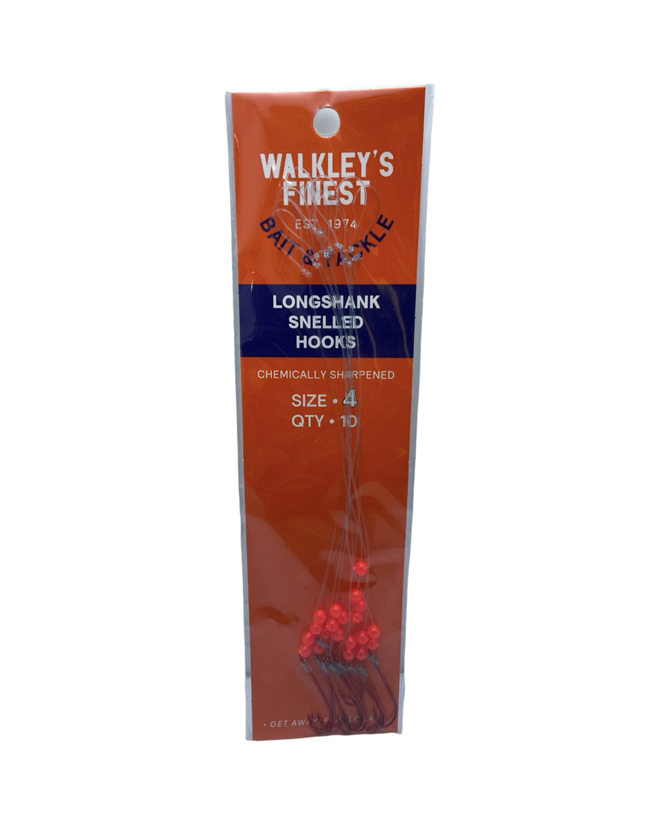 Walkley's Finest Longshank Snelled Hooks SZ4 view 2