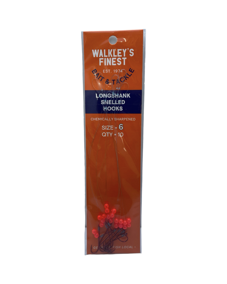 Walkley's Finest Longshank Snelled Hooks SZ6 view 2